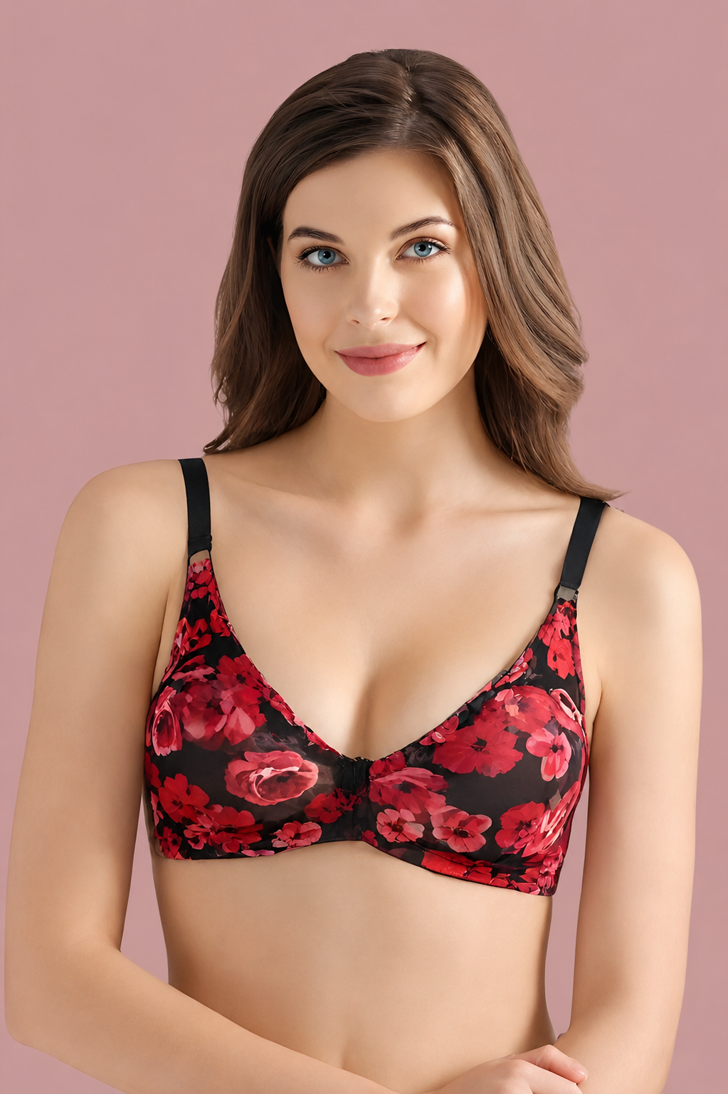 Silky Milky Floral Bra (Printed Bra)